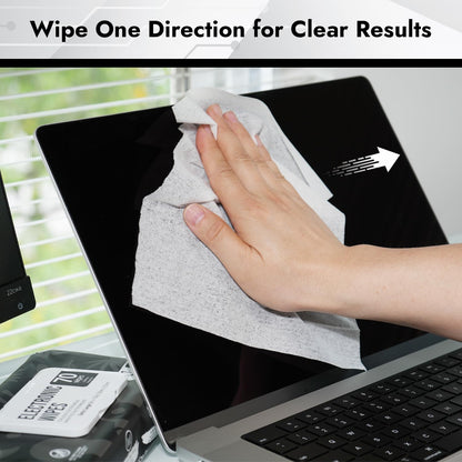Electronic Wipes Screen Cleaner 70 Count, XL 8x10 Inch