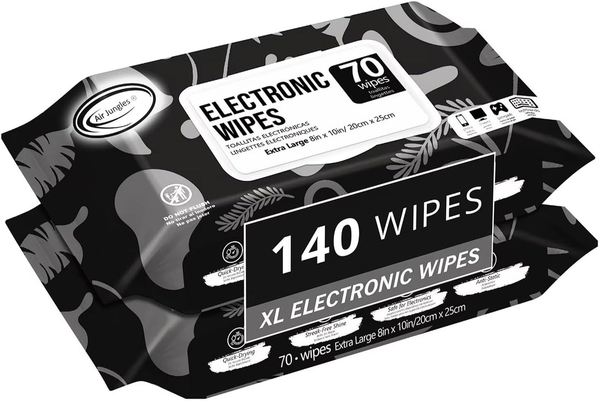 Electronic Wipes Screen Cleaner 70 Count, XL 8x10 Inch
