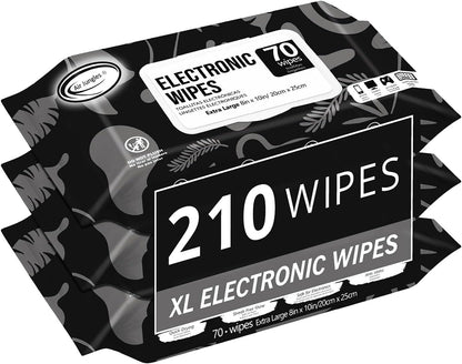 Electronic Wipes Screen Cleaner 70 Count, XL 8x10 Inch