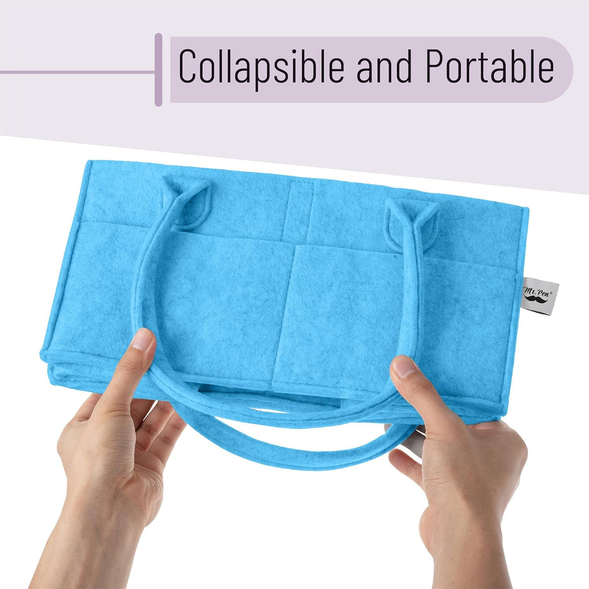 Baby Diaper Caddy Organizer, Gray, Medium