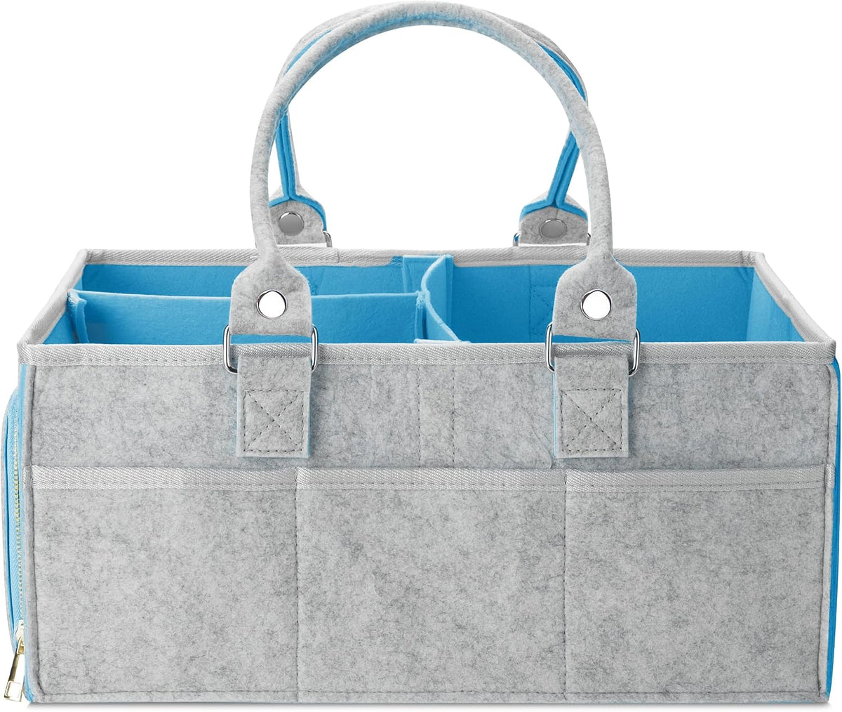 Baby Diaper Caddy Organizer, Gray, Medium