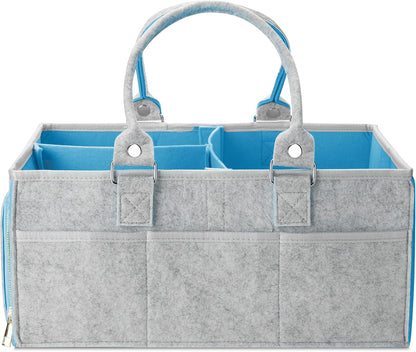 Baby Diaper Caddy Organizer, Gray, Medium
