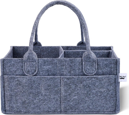 Baby Diaper Caddy Organizer, Gray, Medium