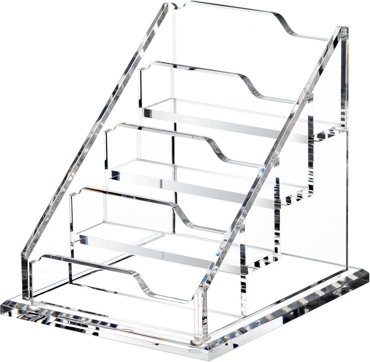 Acrylic Card Holder Clear Horizontal Business Card Organizer Stand for Desk 1 Slots Business Cards Stand for Women and Men,Office Desk Accessories,Organize 50 Cards-1 Pack