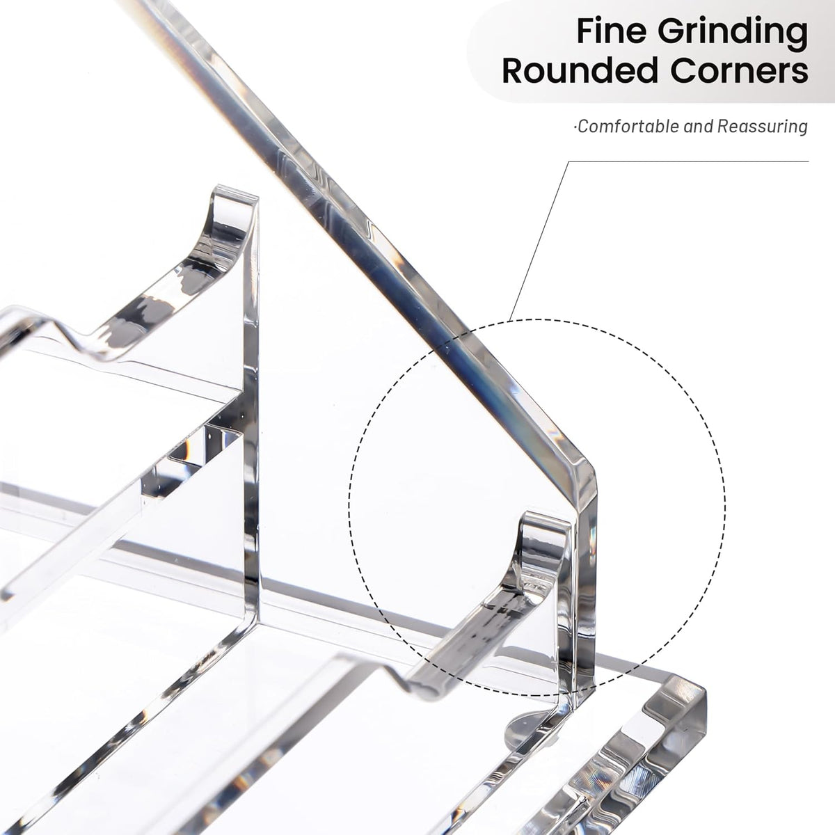 Acrylic Card Holder Clear Horizontal Business Card Organizer Stand for Desk 1 Slots Business Cards Stand for Women and Men,Office Desk Accessories,Organize 50 Cards-1 Pack