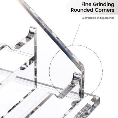 Acrylic Card Holder Clear Horizontal Business Card Organizer Stand for Desk 1 Slots Business Cards Stand for Women and Men,Office Desk Accessories,Organize 50 Cards-1 Pack