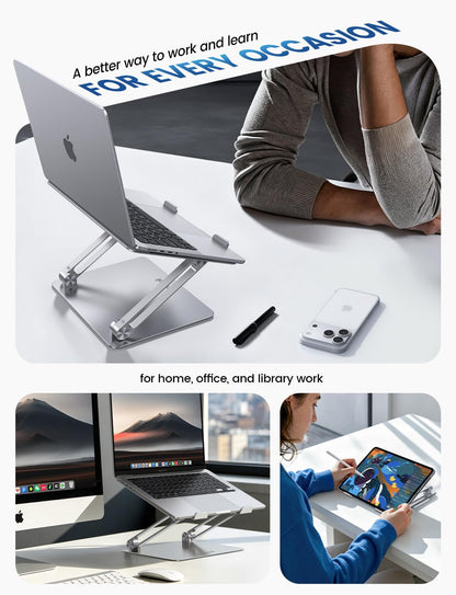 Aluminum Laptop Stand for Desk for MacBook Air Pro Neo 10-17.3''