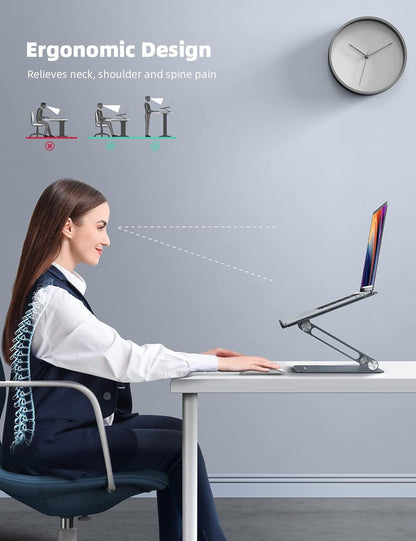 Aluminum Laptop Stand for Desk for MacBook Air Pro Neo 10-17.3''