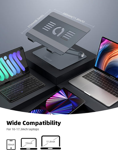 Aluminum Laptop Stand for Desk for MacBook Air Pro Neo 10-17.3''