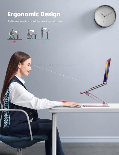 Aluminum Laptop Stand for Desk for MacBook Air Pro Neo 10-17.3''