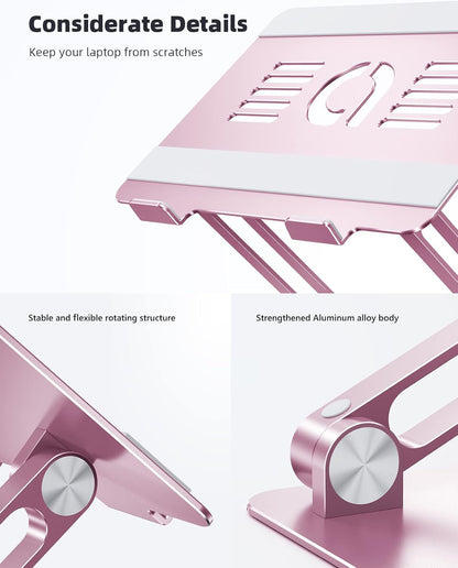 Aluminum Laptop Stand for Desk for MacBook Air Pro Neo 10-17.3''