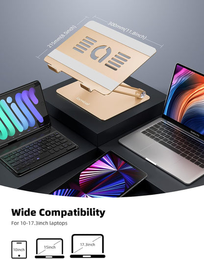 Aluminum Laptop Stand for Desk for MacBook Air Pro Neo 10-17.3''