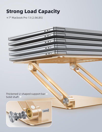 Aluminum Laptop Stand for Desk for MacBook Air Pro Neo 10-17.3''