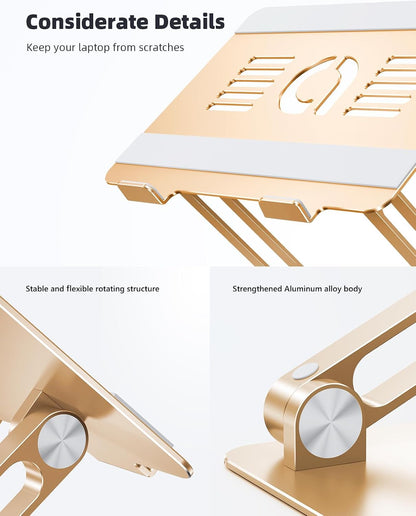 Aluminum Laptop Stand for Desk for MacBook Air Pro Neo 10-17.3''