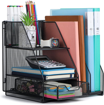 360 Rotating Pencil/Pen Holder for Desk in Black