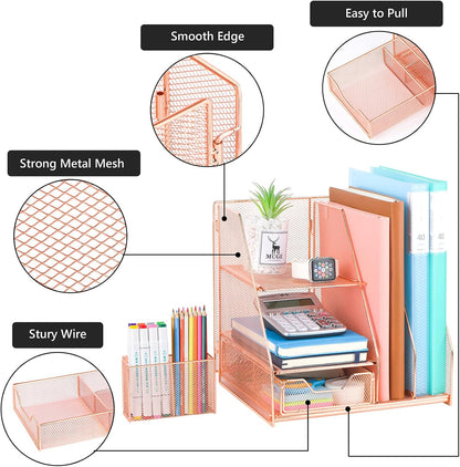 360 Rotating Pencil/Pen Holder for Desk in Black