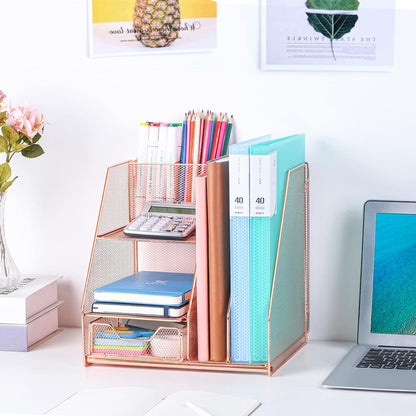 360 Rotating Pencil/Pen Holder for Desk in Black