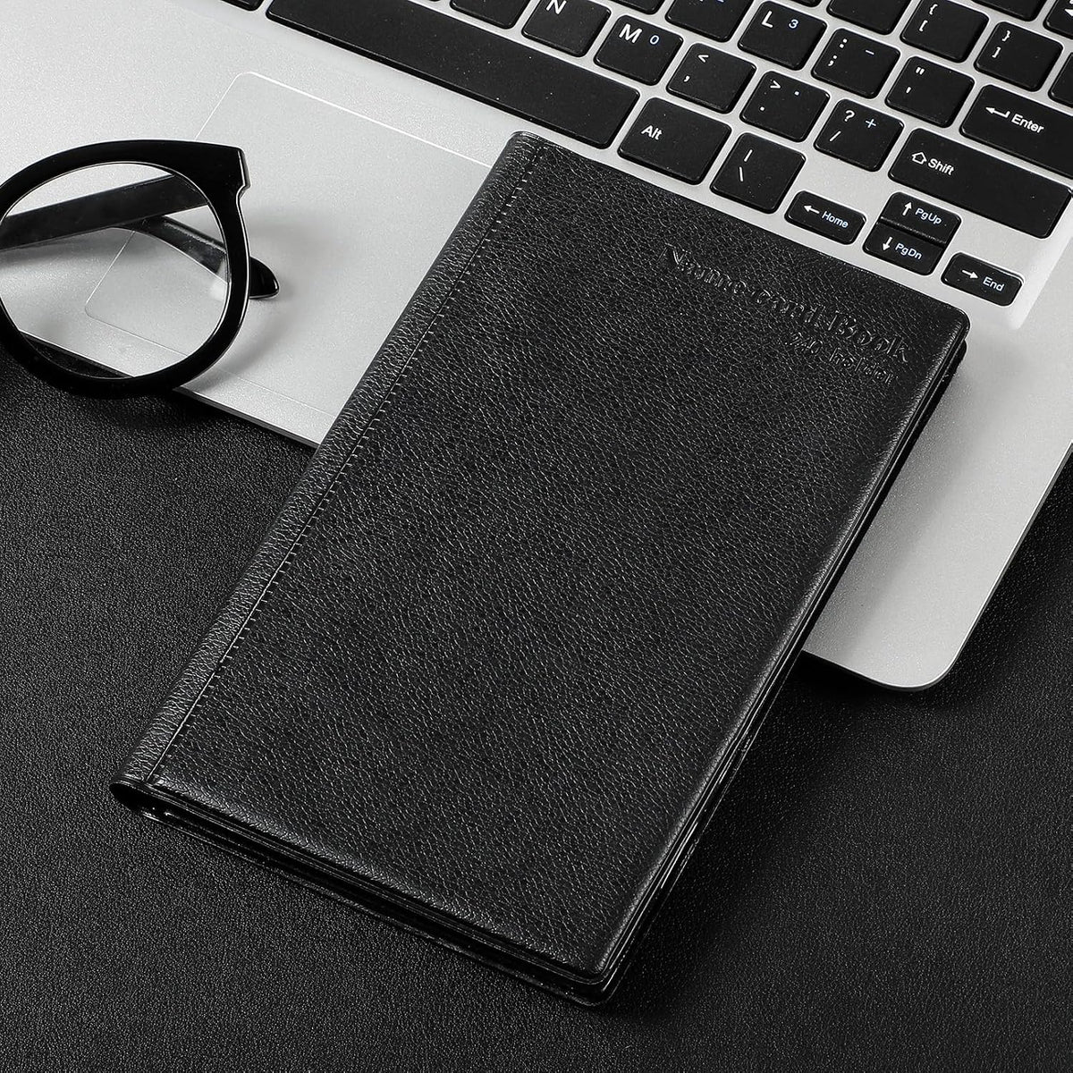 Business Card Organizer Book, Holds 240 Cards, Black