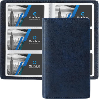 Business Card Organizer Book, Holds 240 Cards, Black