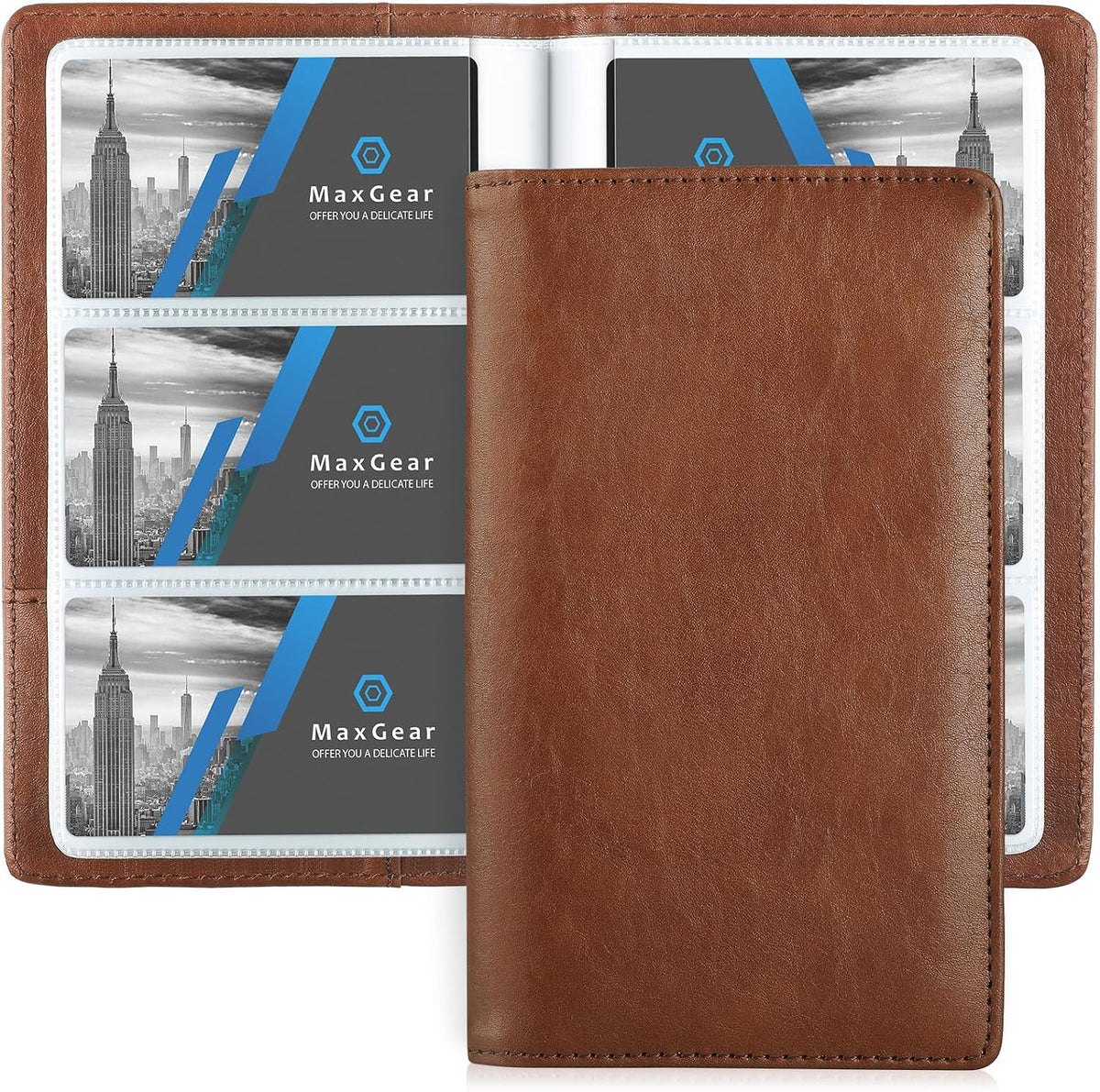 Business Card Organizer Book, Holds 240 Cards, Black