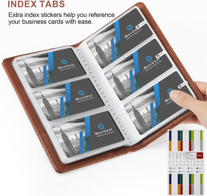 Business Card Organizer Book, Holds 240 Cards, Black