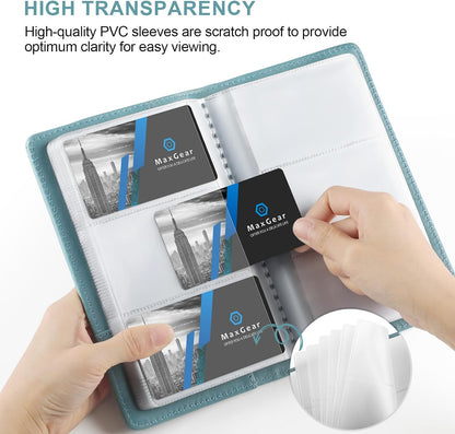 Business Card Organizer Book, Holds 240 Cards, Black