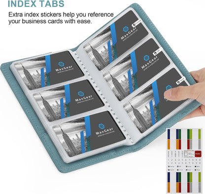 Business Card Organizer Book, Holds 240 Cards, Black