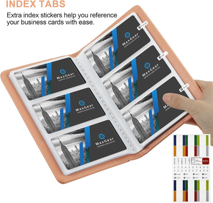 Business Card Organizer Book, Holds 240 Cards, Black