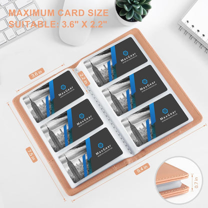 Business Card Organizer Book, Holds 240 Cards, Black