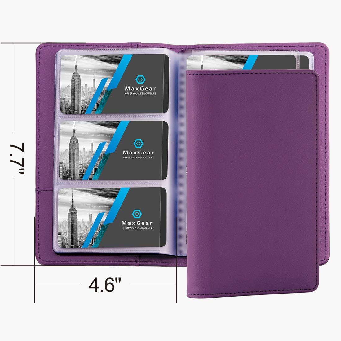 Business Card Organizer Book, Holds 240 Cards, Black