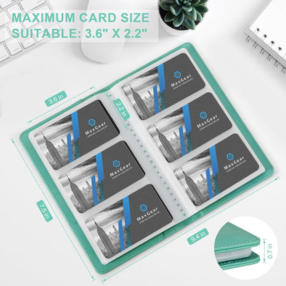 Business Card Organizer Book, Holds 240 Cards, Black