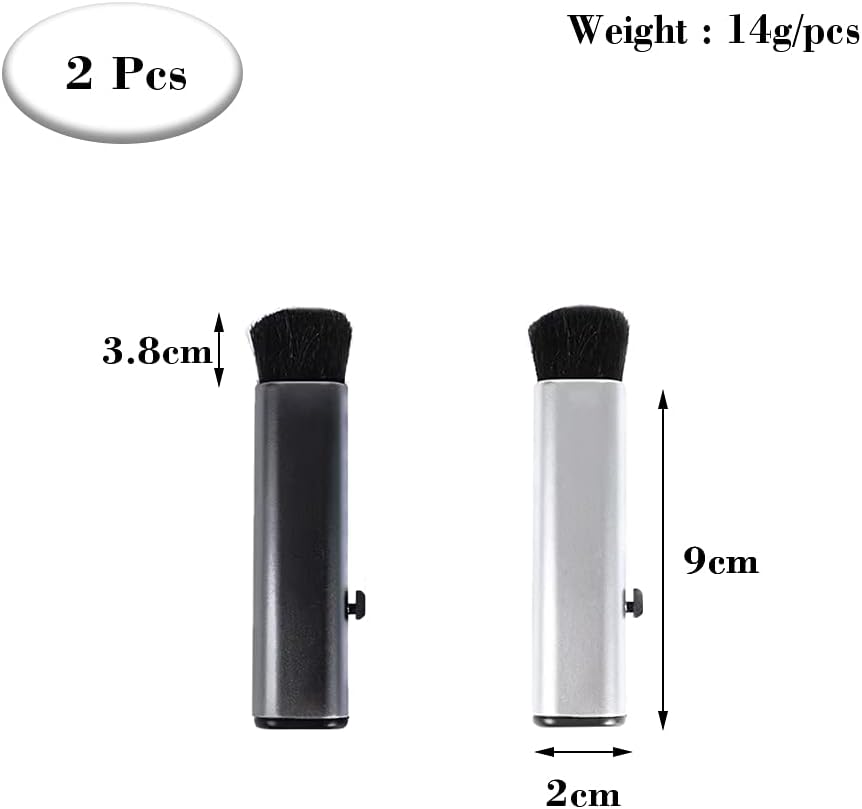 2 Pcs Retractable Keyboard Cleaning Brush Computer Cleaning Tool Dust Removal Brush for Desktop Table