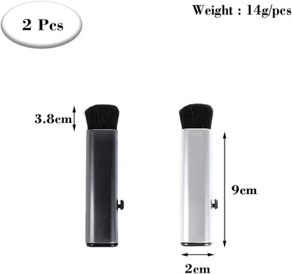 2 Pcs Retractable Keyboard Cleaning Brush Computer Cleaning Tool Dust Removal Brush for Desktop Table