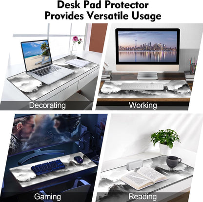 Mouse Pad For Gaming,Forest Background Pattern XXL XL Large Mouse Mat Long Extended MousePad Desk Mat Non-Slip Rubber Mice Pads Stitched Edges Thin (31.5 x 11.8 x 0.12 Inches) Tree