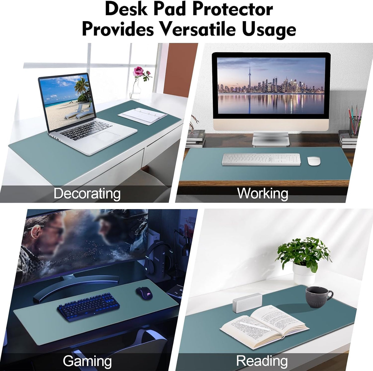 Mouse Pad For Gaming,Forest Background Pattern XXL XL Large Mouse Mat Long Extended MousePad Desk Mat Non-Slip Rubber Mice Pads Stitched Edges Thin (31.5 x 11.8 x 0.12 Inches) Tree