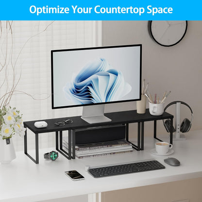 Countertop Shelf, Kitchen Counter Organizer, Adjustable, Stackable
