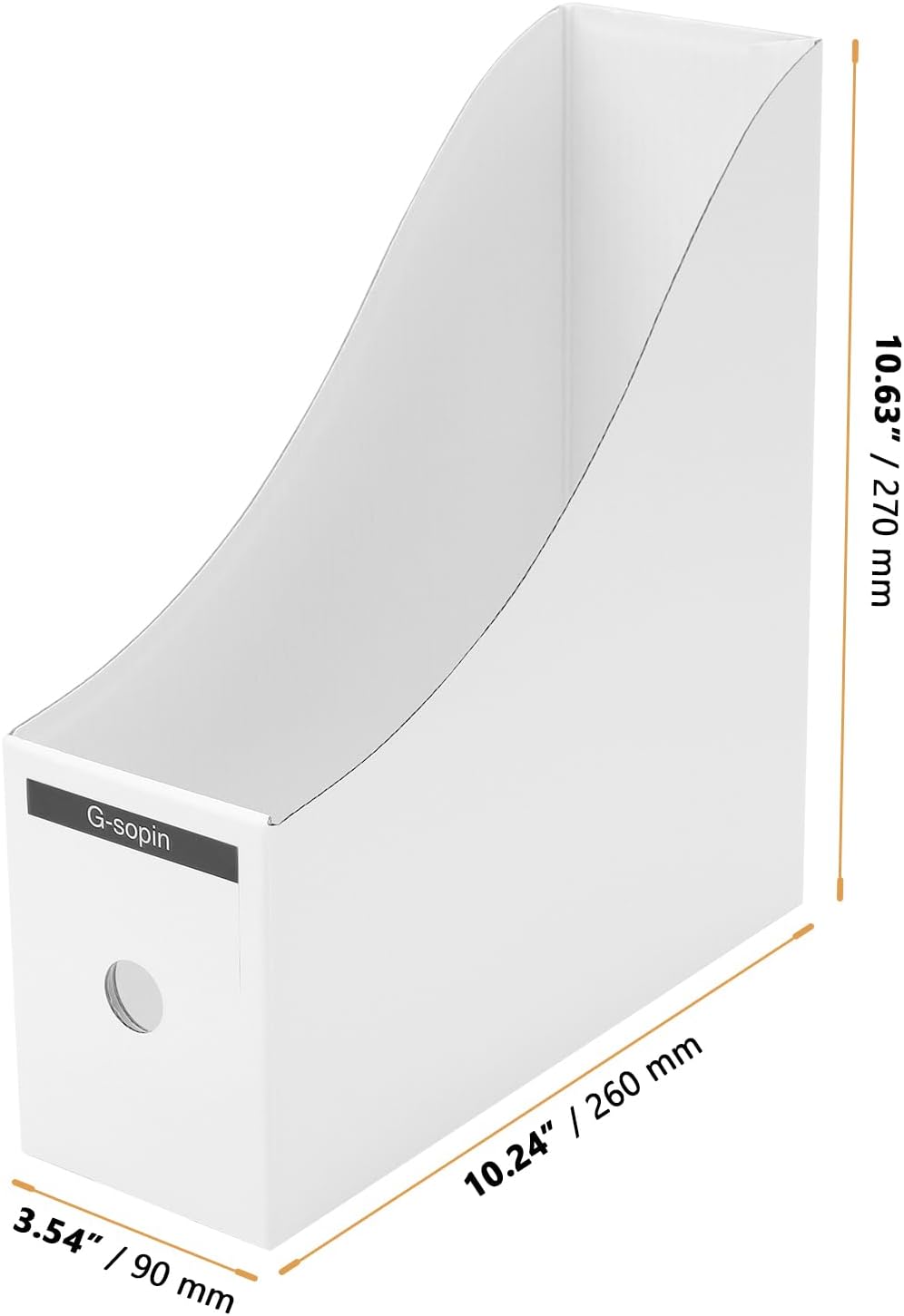 20 Pack White Cardboard Magazine Holder, Kraft Magazine File Holder for Desk Book Paper Organizer Storage Folder Document Rack for Office Supplies