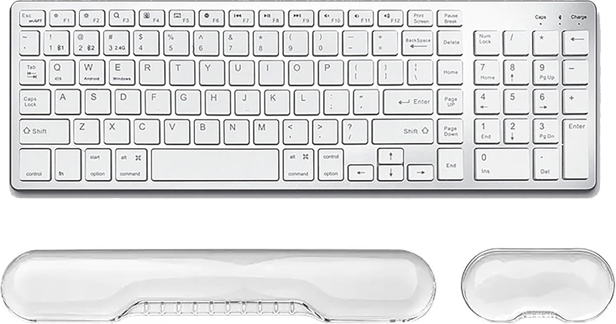 Mouse Pad with Wrist Rest, Soft Cloud Gel Keyboard Mouse Pad Set with Hand Wrist Support, Cute Non Slip Office Desk Accessories for Comfort/Pain Relief/Computer/Laptop (Pink Cloud)