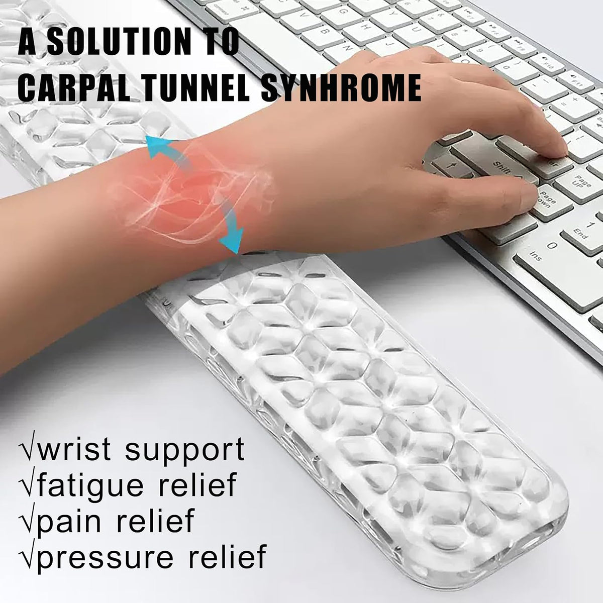 Mouse Pad with Wrist Rest, Soft Cloud Gel Keyboard Mouse Pad Set with Hand Wrist Support, Cute Non Slip Office Desk Accessories for Comfort/Pain Relief/Computer/Laptop (Pink Cloud)