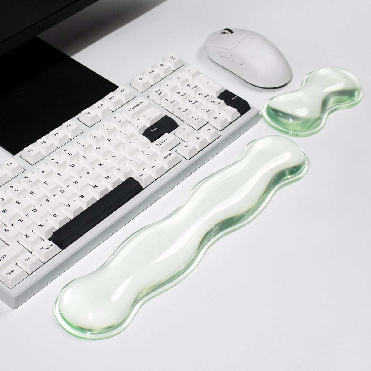 Mouse Pad with Wrist Rest, Soft Cloud Gel Keyboard Mouse Pad Set with Hand Wrist Support, Cute Non Slip Office Desk Accessories for Comfort/Pain Relief/Computer/Laptop (Pink Cloud)