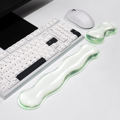 Mouse Pad with Wrist Rest, Soft Cloud Gel Keyboard Mouse Pad Set with Hand Wrist Support, Cute Non Slip Office Desk Accessories for Comfort/Pain Relief/Computer/Laptop (Pink Cloud)