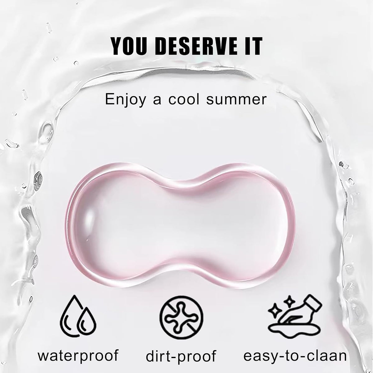 Mouse Pad with Wrist Rest, Soft Cloud Gel Keyboard Mouse Pad Set with Hand Wrist Support, Cute Non Slip Office Desk Accessories for Comfort/Pain Relief/Computer/Laptop (Pink Cloud)
