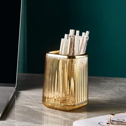 Green Plastic Pen Holder for Desk, Pencil Organizer Cup for Desk & Office
