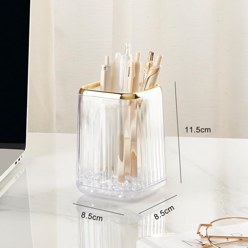 Green Plastic Pen Holder for Desk, Pencil Organizer Cup for Desk & Office