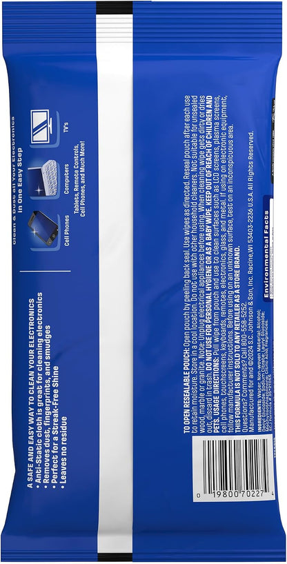 Electronic Cleaning Wipes, Anti-Static & Ammonia-Free, 25 Count