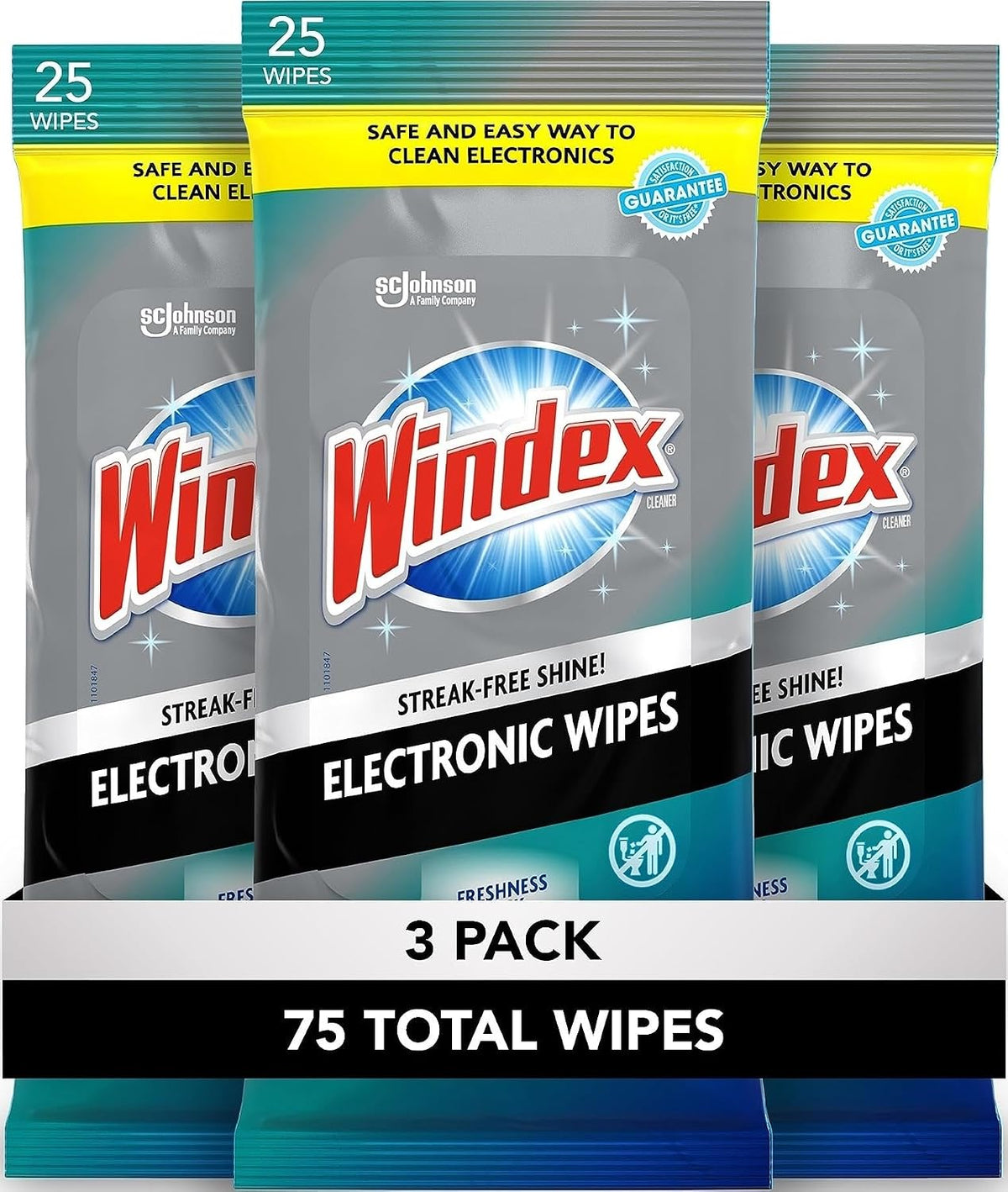 Electronic Cleaning Wipes, Anti-Static & Ammonia-Free, 25 Count