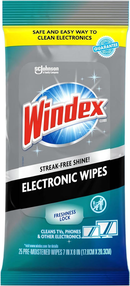 Electronic Cleaning Wipes, Anti-Static & Ammonia-Free, 25 Count