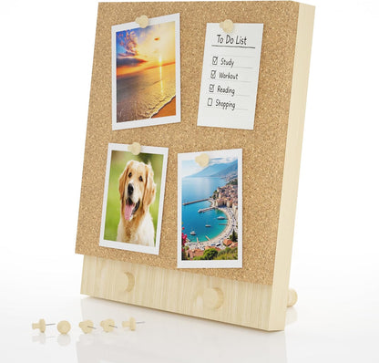 Wood Frame Bulletin Board, Cork Board, Wood, Small
