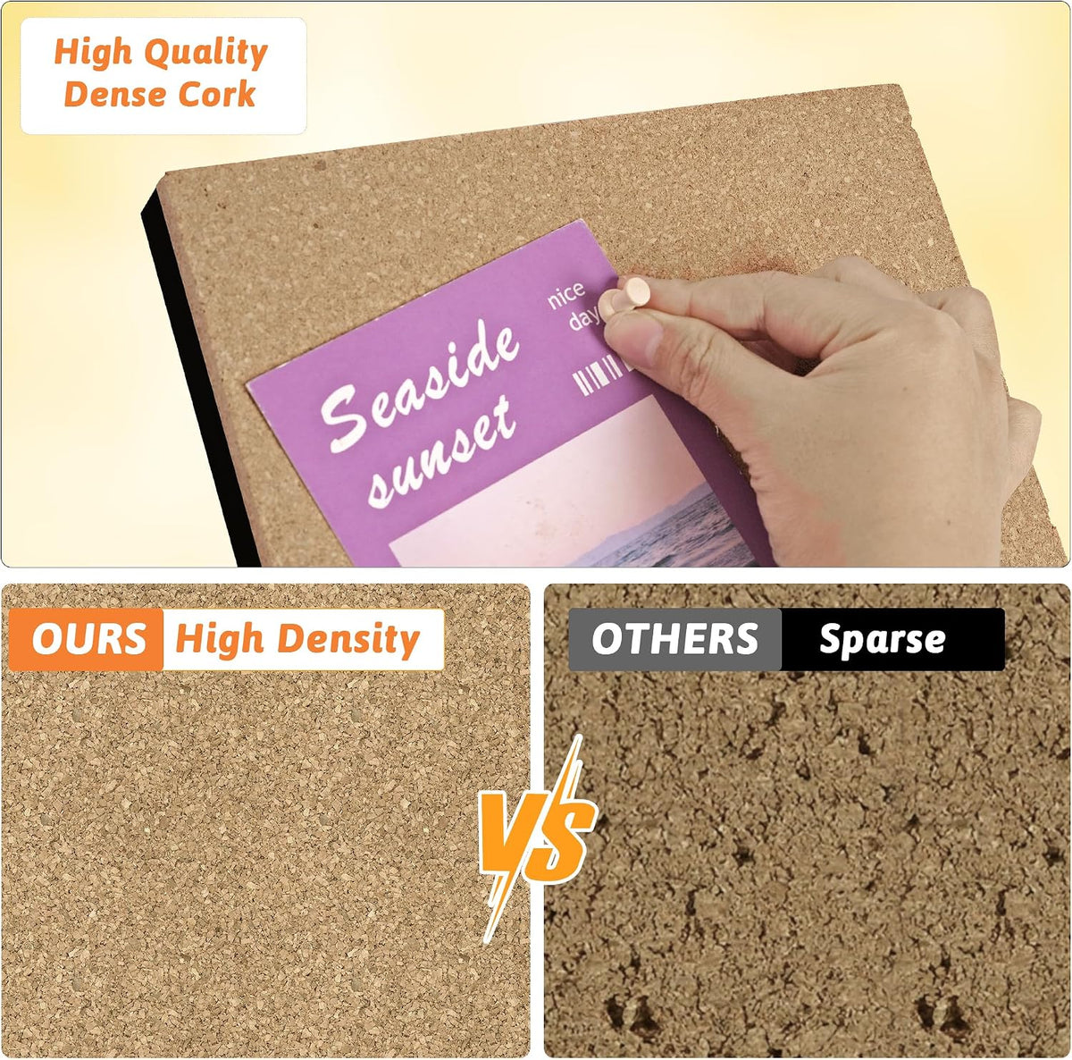 Wood Frame Bulletin Board, Cork Board, Wood, Small