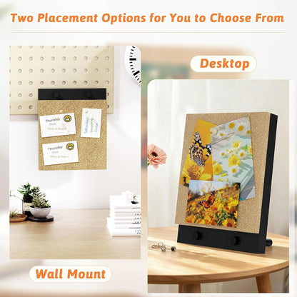 Wood Frame Bulletin Board, Cork Board, Wood, Small